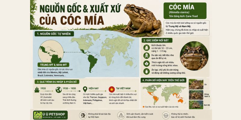 Nguồn gốc & xuất xứ của Cóc Mía